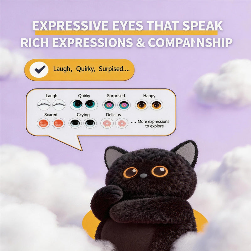 [SG Ready Stock] Meow Smart AI Cat Plush Interactive Talking Doll Educational Learning Machine Multi-Dialog Kids Toy