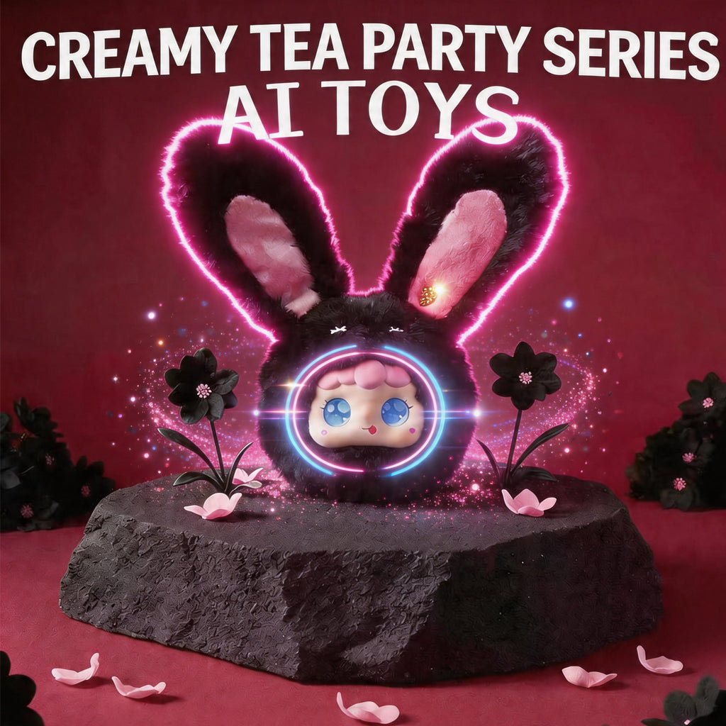 [SG Ready Stock] AI Smart Plush Toy | Interactive Voice Chat & Storyteller Companion for Kids | Strawberry Dark Choco Bunny