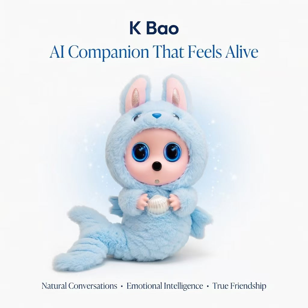 [SG Ready Stock] K-Bao AI Smart Companion Robot | Interactive Plush Pet with Voice Recognition & Emotional Intelligence | Educational Toy for Kids Birthday Gift