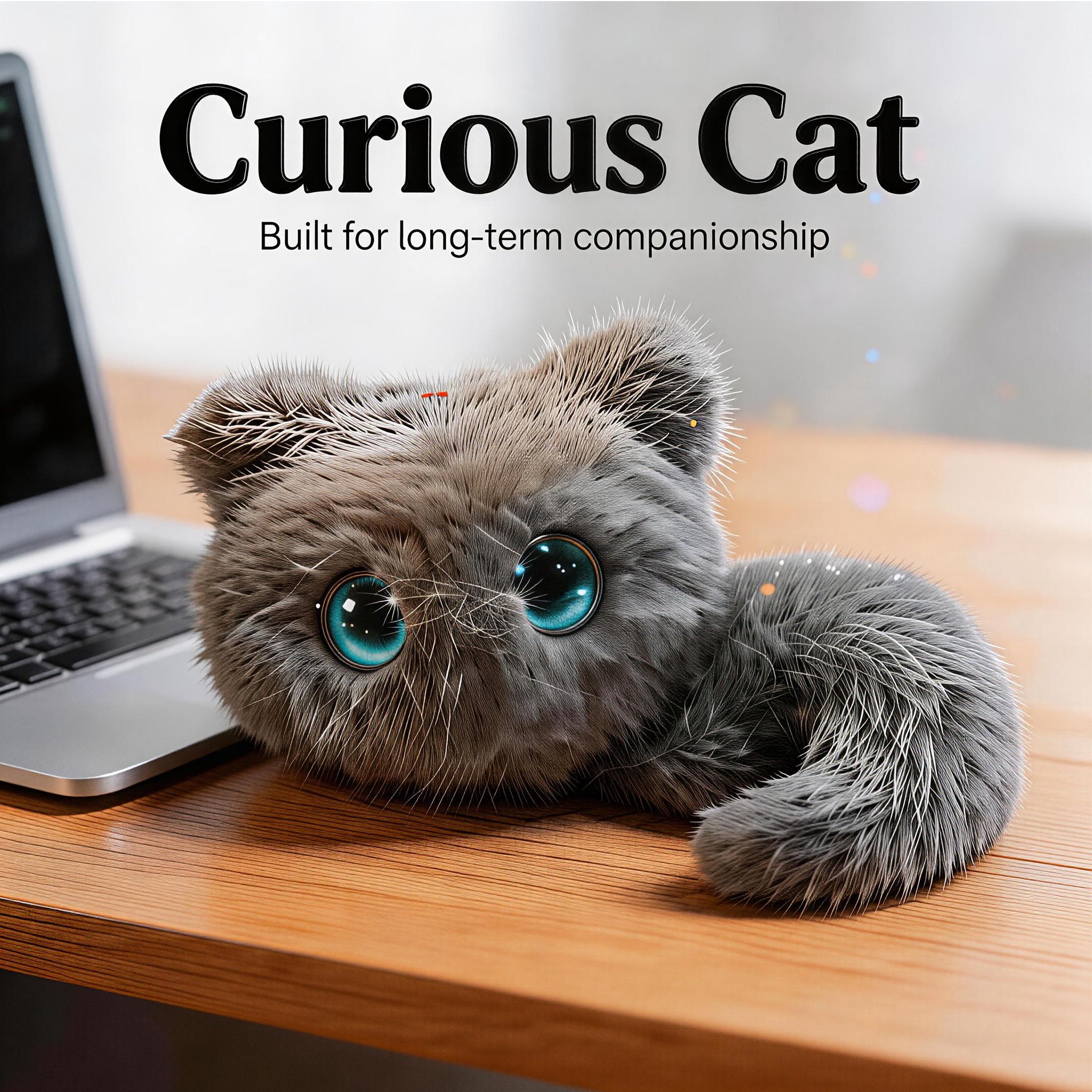 [SG Ready Stock] AI Smart Interactive Cat Plush Toy Chat 80+ Languages Voice Control Philosophy Companion Doll + FREE Gift
