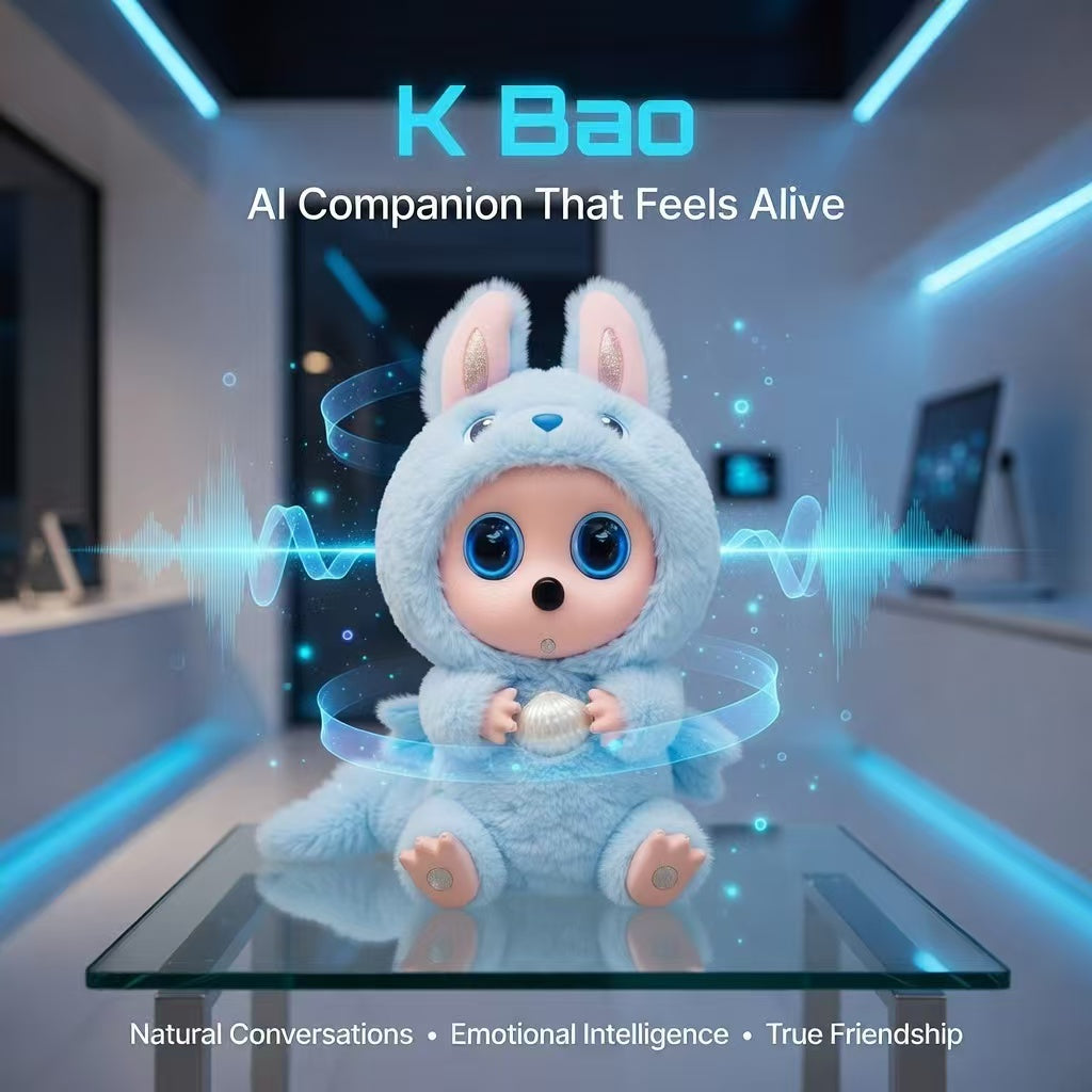 [SG Ready Stock] K-Bao AI Smart Companion Robot | Interactive Plush Pet with Voice Recognition & Emotional Intelligence | Educational Toy for Kids Birthday Gift