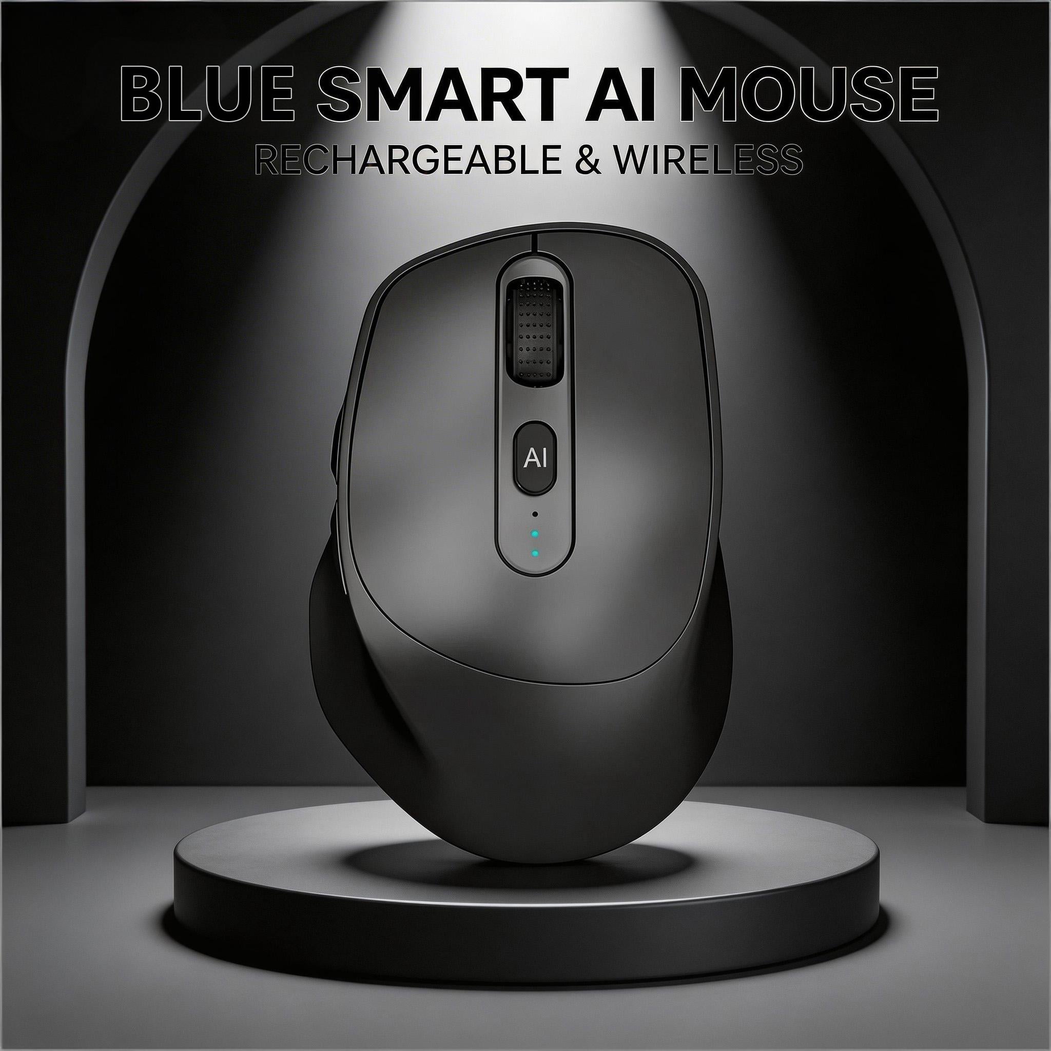 [SG Ready Stock] AI Smart Wireless Mouse | One-Click AI Assistant, Voice to Text, Translation | Silent Type-C Rechargeable Ergonomic Mouse