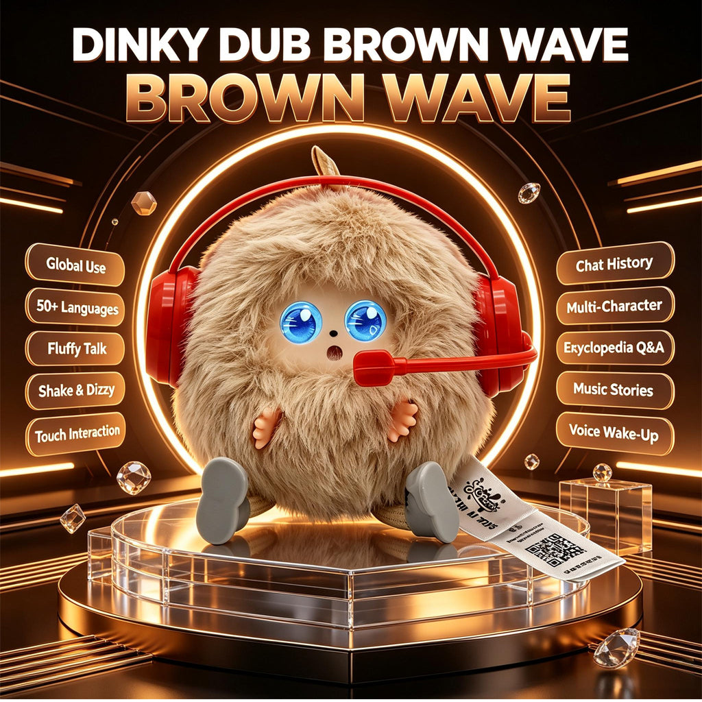 [SG Ready Stock] Dinky Dub AI Smart Plush Toy | 50+ Languages Voice Chat Desktop Pet | Interactive Companion Robot for Kids & Adults