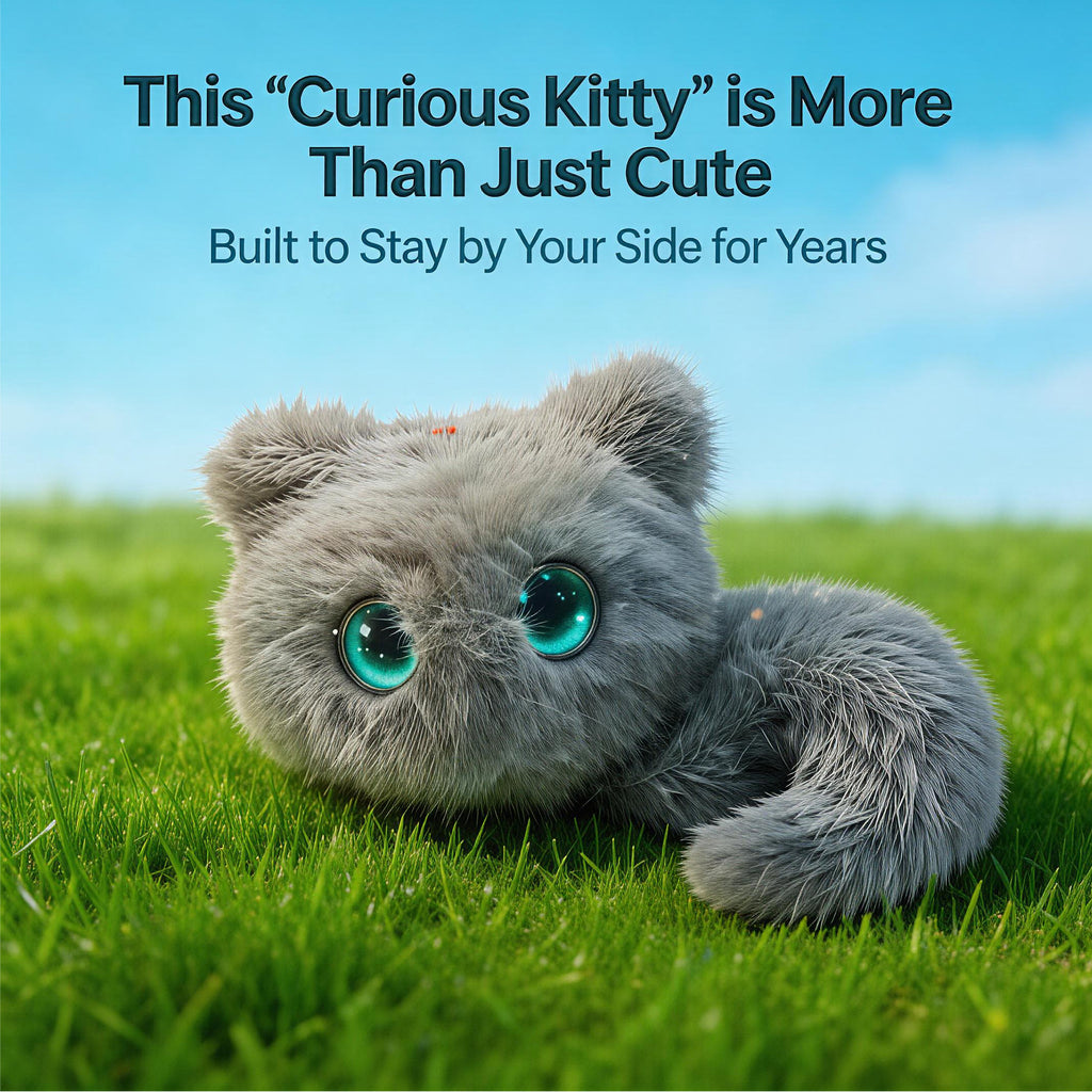 [SG Ready Stock] AI Smart Interactive Cat Plush Toy Chat 80+ Languages Voice Control Philosophy Companion Doll + FREE Gift