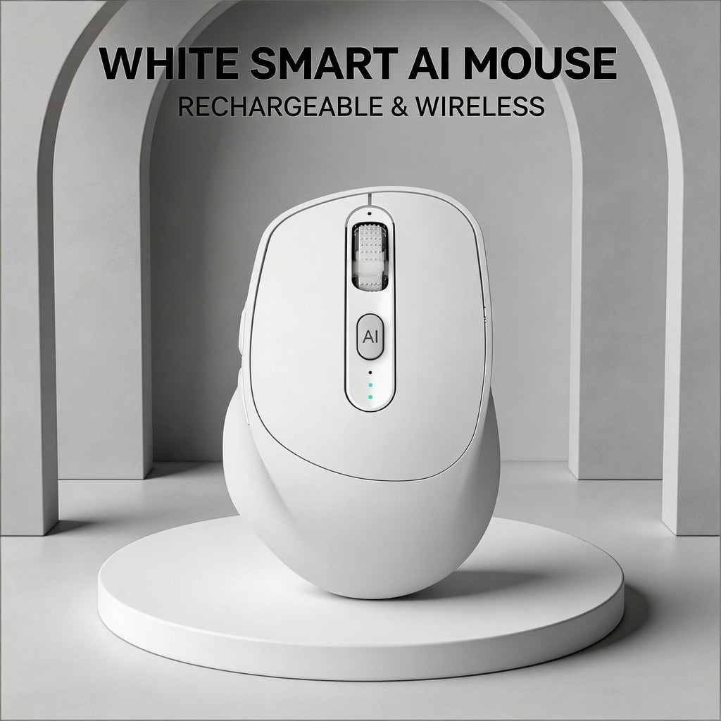 [SG Ready Stock] AI Smart Wireless Mouse | One-Click AI Assistant, Voice to Text, Translation | Silent Type-C Rechargeable Ergonomic Mouse