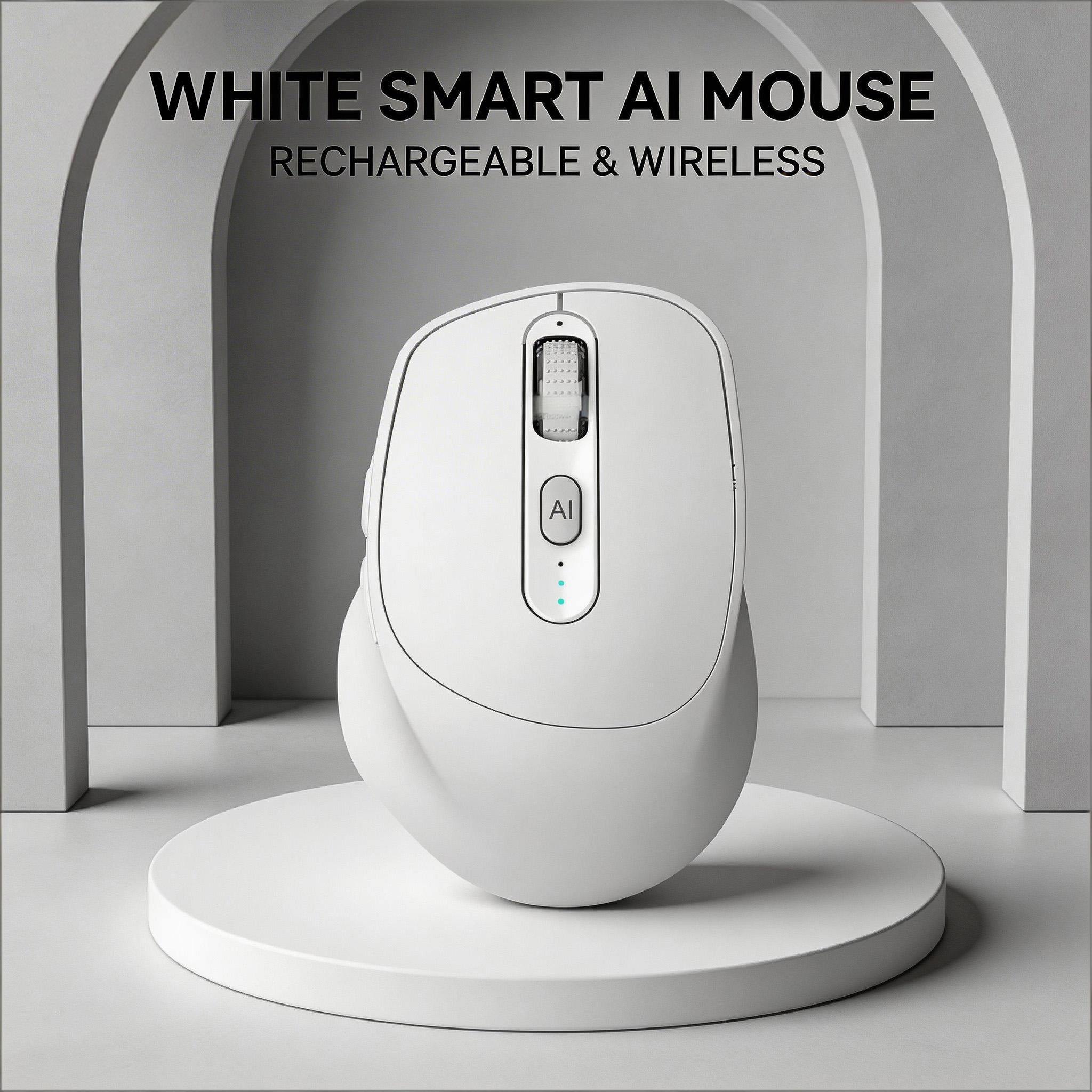 [SG Ready Stock] AI Smart Wireless Mouse | One-Click AI Assistant, Voice to Text, Translation | Silent Type-C Rechargeable Ergonomic Mouse