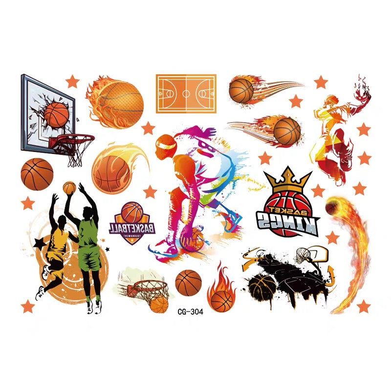 [SG Stock] Waterproof Sports Temporary Tattoos | 2026 World Cup Soccer & Basketball Fake Tattoo Stickers for Kids Party