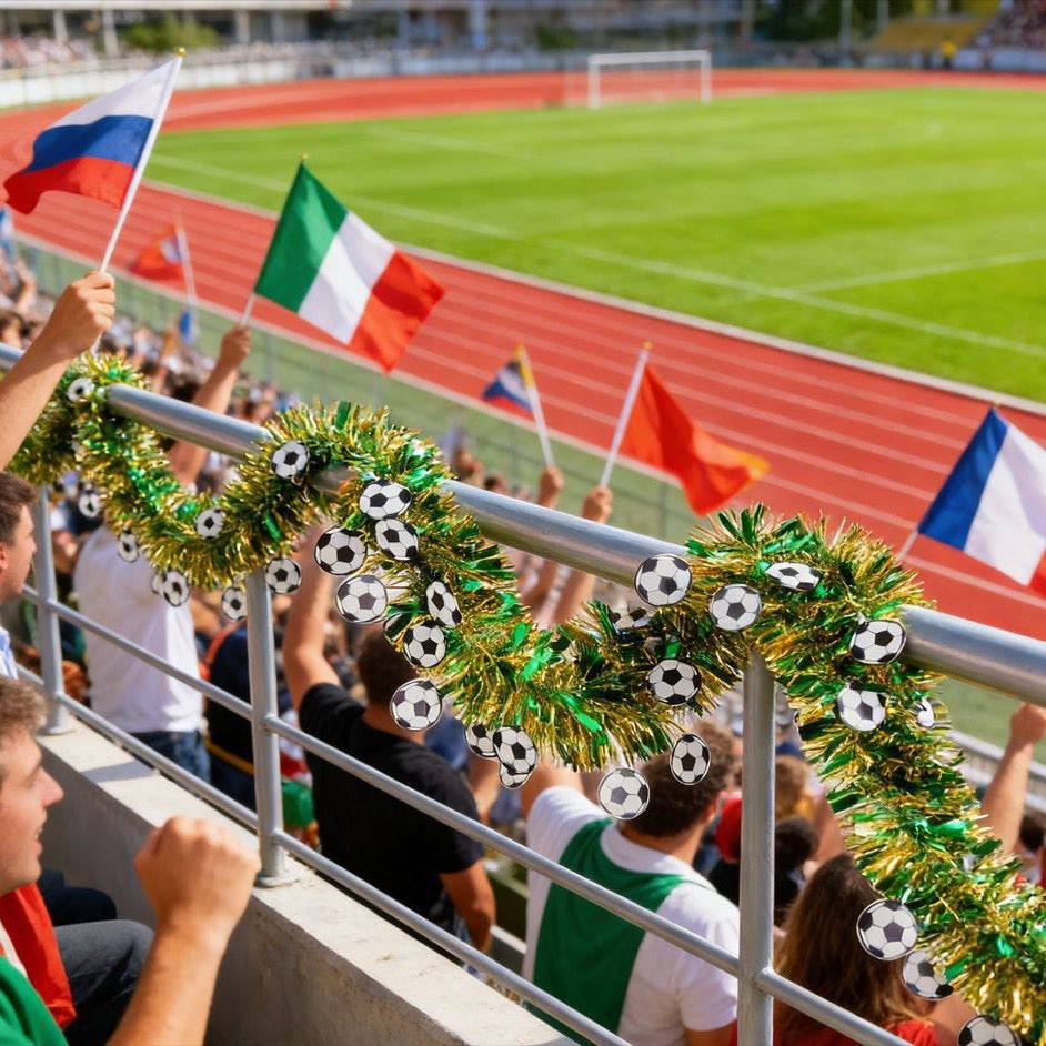[Ready Stock] World Cup Football Party Decoration String Flag National Jersey Banner Soccer Tinsel Garland Singapore National Day Decor