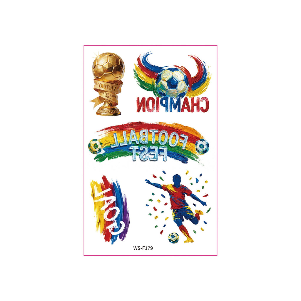 [SG Ready Stock] 2026 World Cup Face Tattoos | Waterproof Temporary Body Stickers | Football Fan Cheering Party Props
