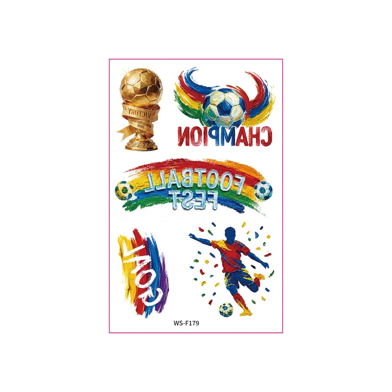 [SG Ready Stock] 2026 World Cup Face Tattoos | Waterproof Temporary Body Stickers | Football Fan Cheering Party Props