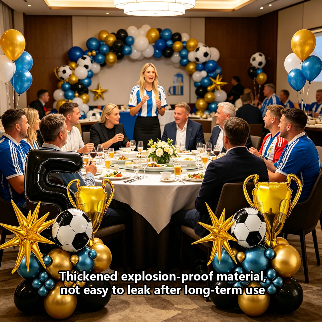 SG Ready Stock】 Soccer Champion Birthday Balloon Set Football Trophy Foil Number Balloons Party Decoration Supplies