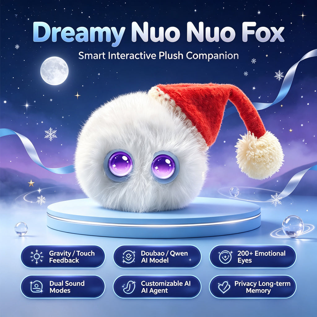 [SG Ready Stock] AI Smart Interactive Plush Companion | Dreamy Series Robot Toy with 200+ Emotional Eyes & Voice Chat