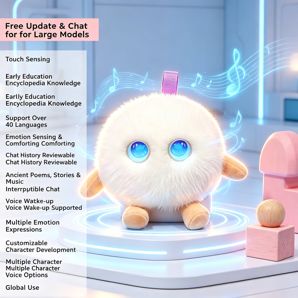 [SG Stock] 5G Smart AI Plush Toy | Interactive Backpack Charm & Desk Buddy | Voice Chat Storyteller Companion for Kids