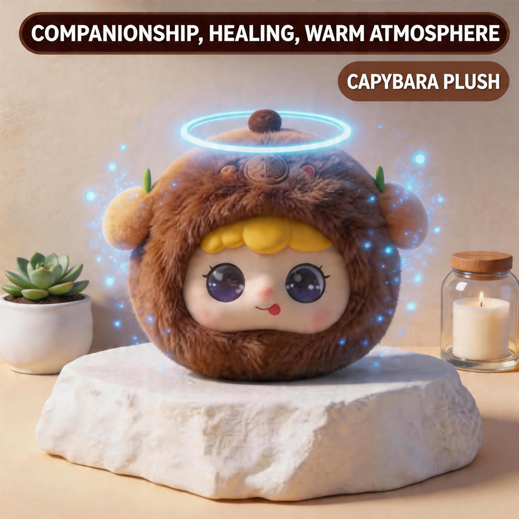 [SG Ready Stock] AI Smart Interactive Plush Toy Companion | Ronoo LLM Voice Recognition Pet | Animated LED Eyes & App Control | 15cm Kids Gift