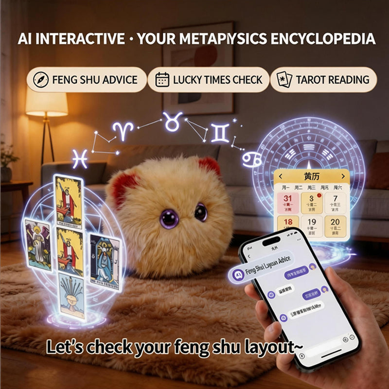 MIFA AI Interactive Smart Robot Cat Toy Built-in AI Chip 80+ Languages Voice Control Fluffy Plush Fortune Cat [Local Seller]