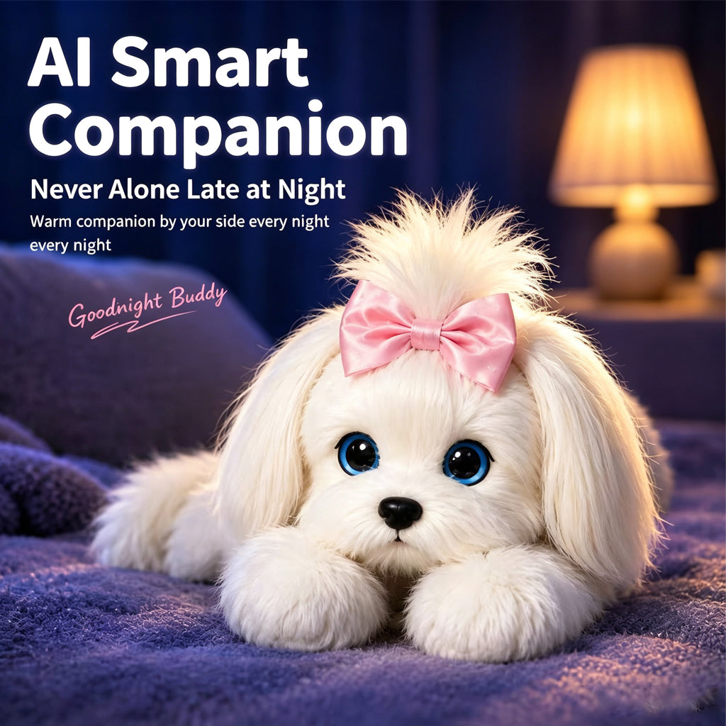 [SG Ready Stock] AI Smart Puppy Pipi Plush Toy | Interactive Voice Companion & Memory Growth Robot Dog for Kids