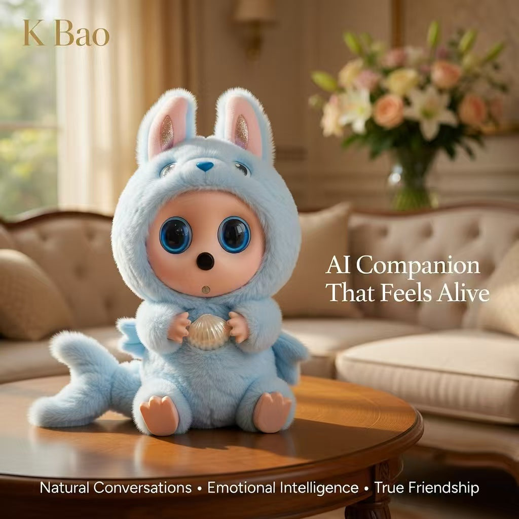 [SG Ready Stock] K-Bao AI Smart Companion Robot | Interactive Plush Pet with Voice Recognition & Emotional Intelligence | Educational Toy for Kids Birthday Gift