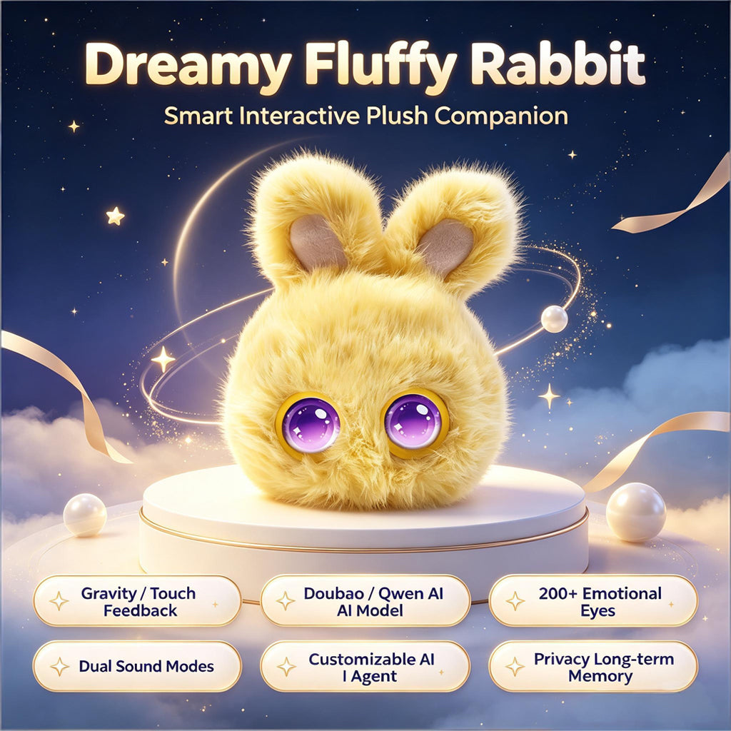 [SG Ready Stock] AI Smart Interactive Plush Companion | Dreamy Series Robot Toy with 200+ Emotional Eyes & Voice Chat