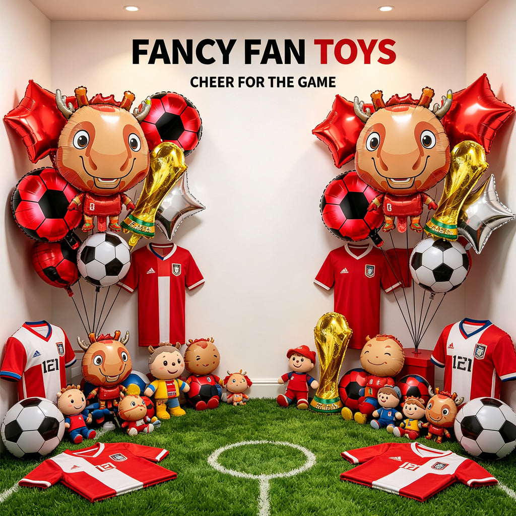 [SG Ready Stock] 2026 World Cup Soccer Foil Balloons | Football Mascot Trophy Balloon Set & 3D Singles | Party Decor
