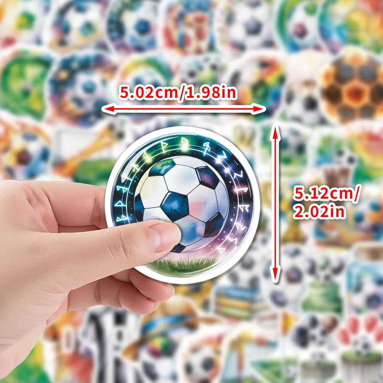 [SG Stock] 100/200Pcs Football Stickers Pack with Gift Box | Waterproof Soccer Vinyl Decals for Boys Kids Party Favors