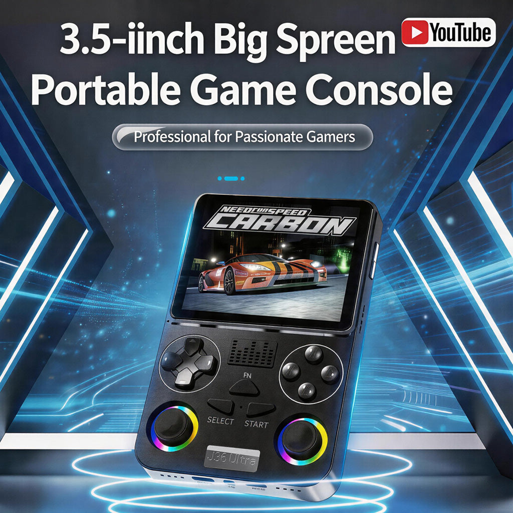 [Ready Stock] J36 Ultra Retro Handheld Game Console 3.5" Screen 20,000+ Games Portable Emulator Console 3000mAh Long Battery Life