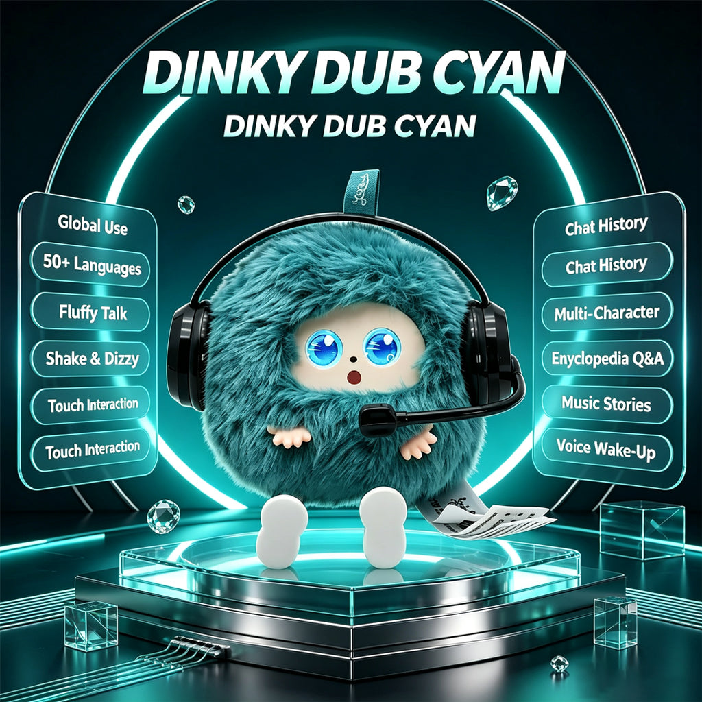 [SG Ready Stock] Dinky Dub AI Smart Plush Toy | 50+ Languages Voice Chat Desktop Pet | Interactive Companion Robot for Kids & Adults