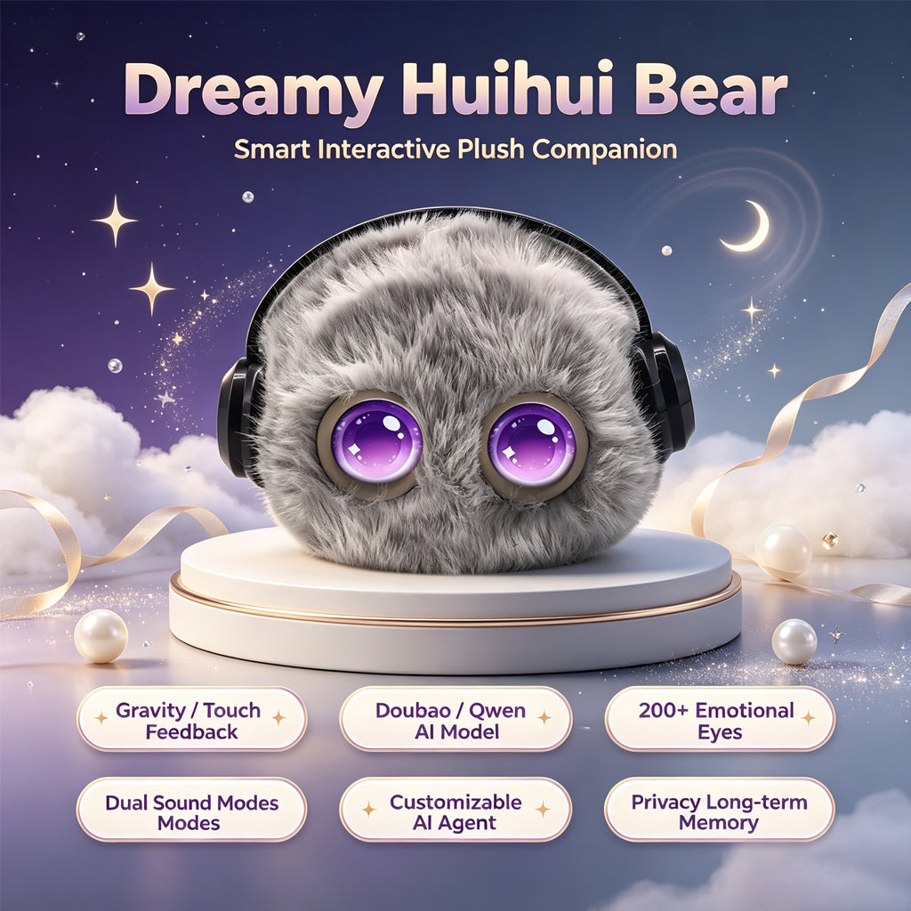 [SG Ready Stock] AI Smart Interactive Plush Companion | Dreamy Series Robot Toy with 200+ Emotional Eyes & Voice Chat