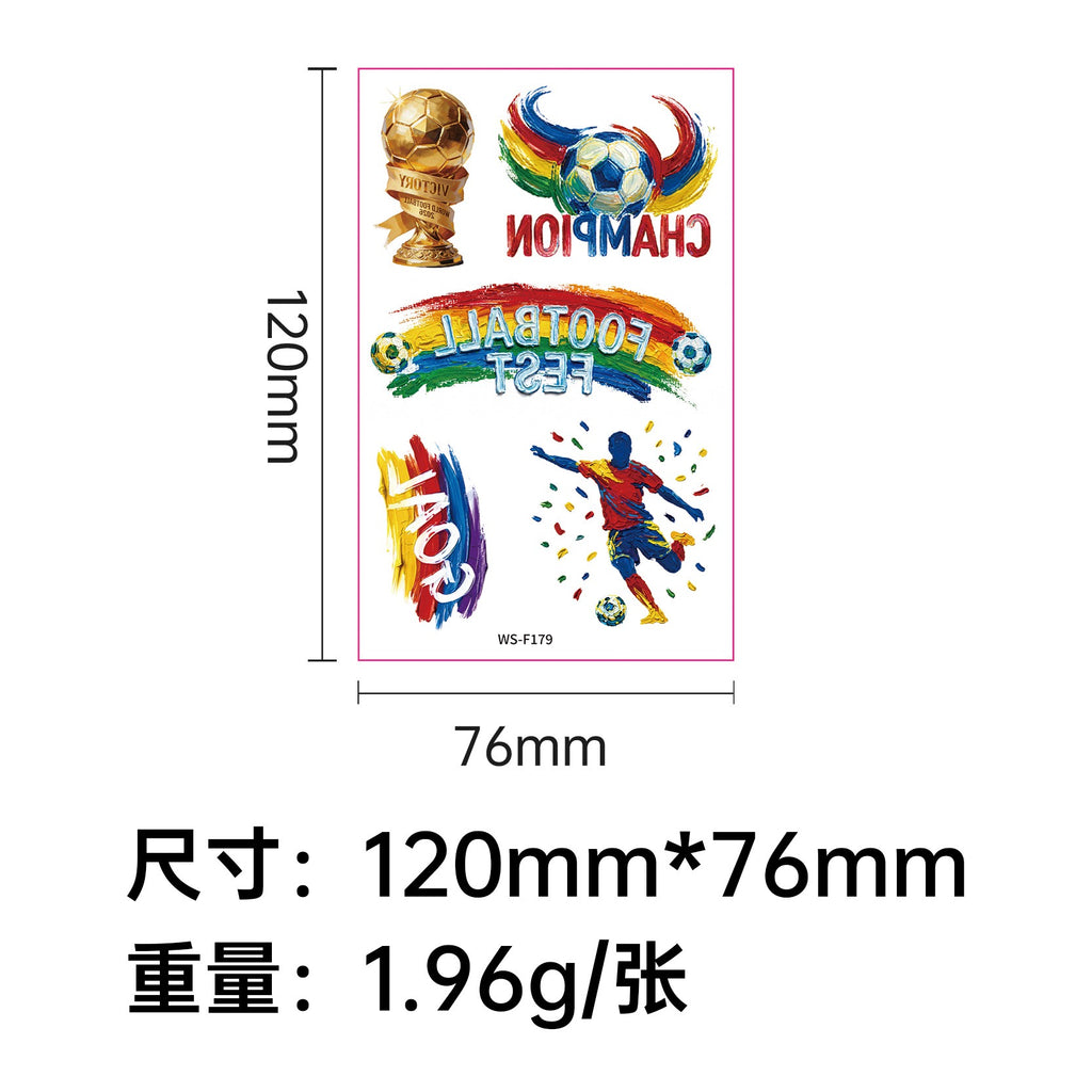 [SG Ready Stock] 2026 World Cup Face Tattoos | Waterproof Temporary Body Stickers | Football Fan Cheering Party Props