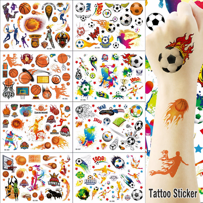 [SG Stock] Waterproof Sports Temporary Tattoos | 2026 World Cup Soccer & Basketball Fake Tattoo Stickers for Kids Party