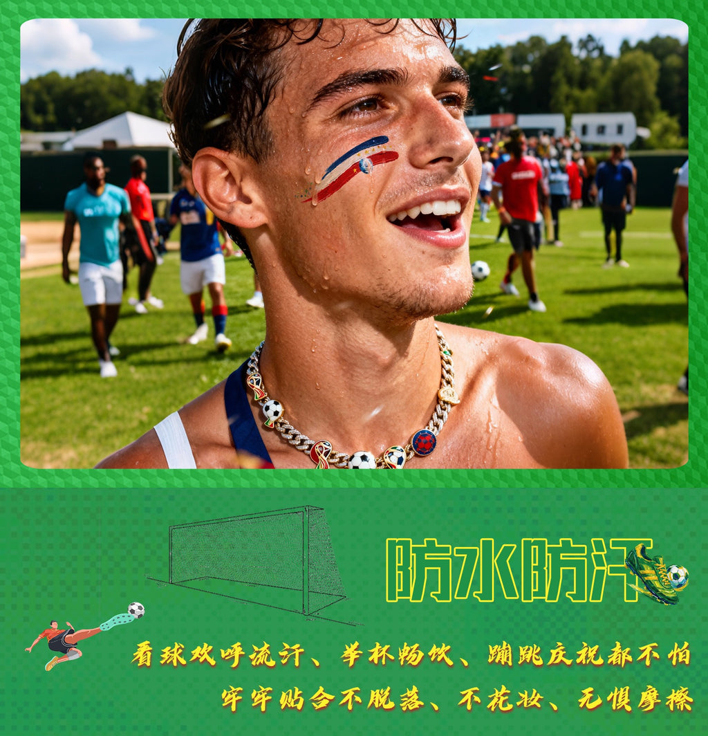 [SG Ready Stock] 2026 World Cup Face Tattoos | Waterproof Temporary Body Stickers | Football Fan Cheering Party Props