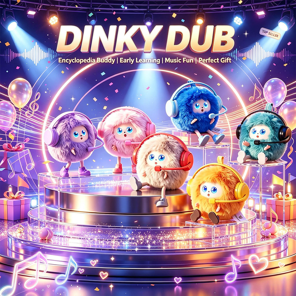 [SG Ready Stock] Dinky Dub AI Smart Plush Toy | 50+ Languages Voice Chat Desktop Pet | Interactive Companion Robot for Kids & Adults