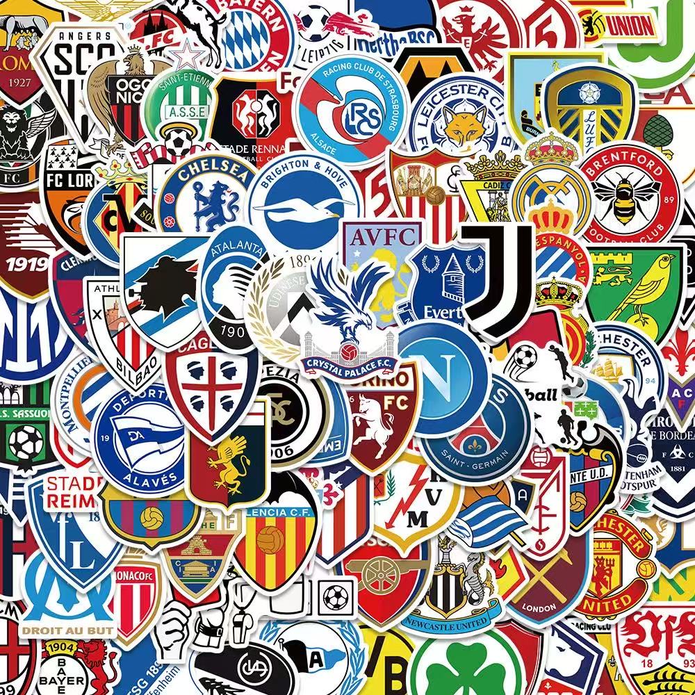 [SG Stock] 100/200Pcs Football Stickers Pack with Gift Box | Waterproof Soccer Vinyl Decals for Boys Kids Party Favors