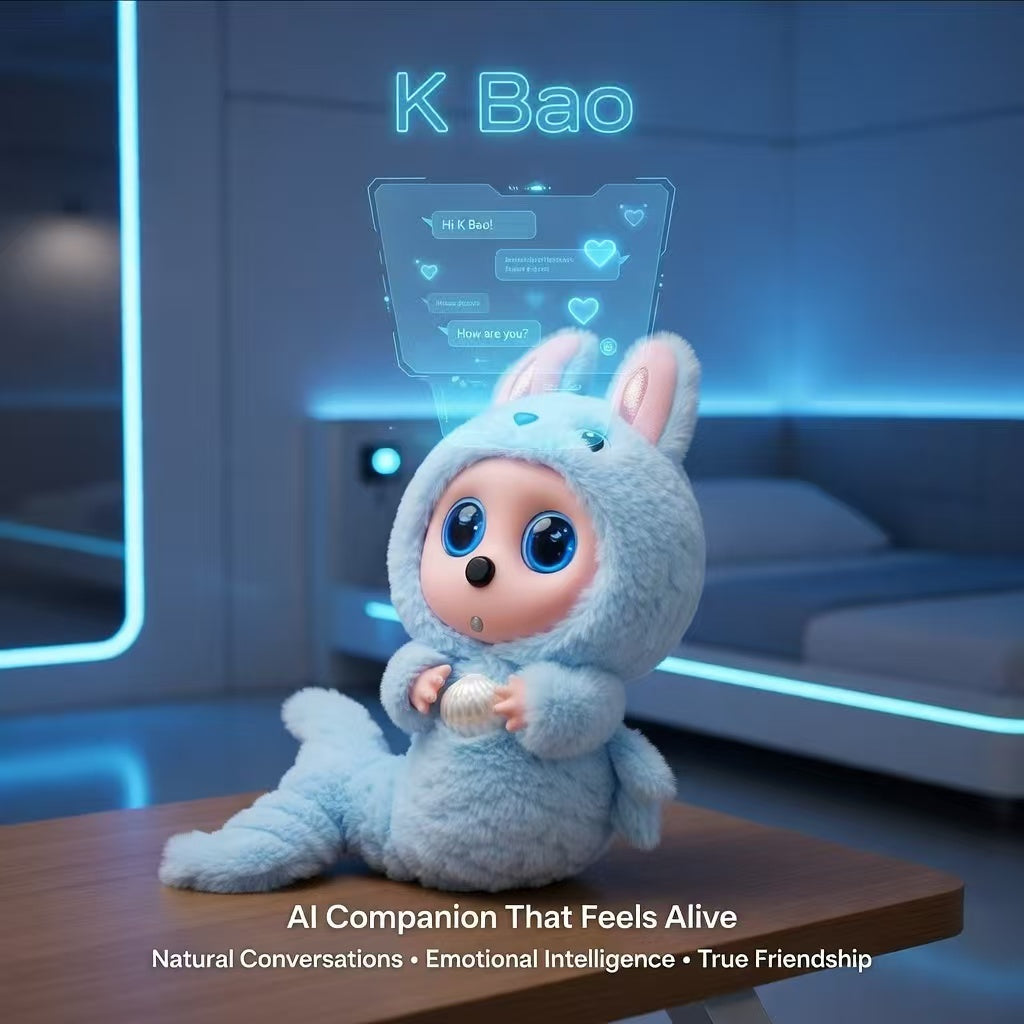[SG Ready Stock] K-Bao AI Smart Companion Robot | Interactive Plush Pet with Voice Recognition & Emotional Intelligence | Educational Toy for Kids Birthday Gift