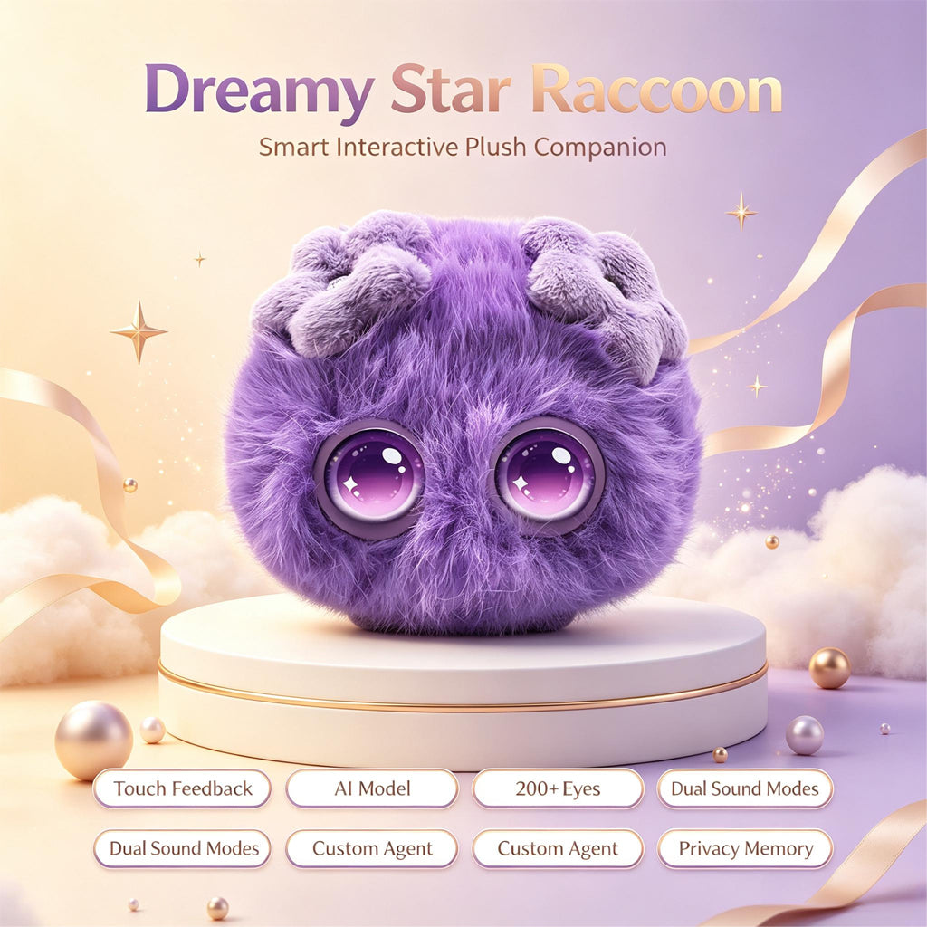 [SG Ready Stock] AI Smart Interactive Plush Companion | Dreamy Series Robot Toy with 200+ Emotional Eyes & Voice Chat