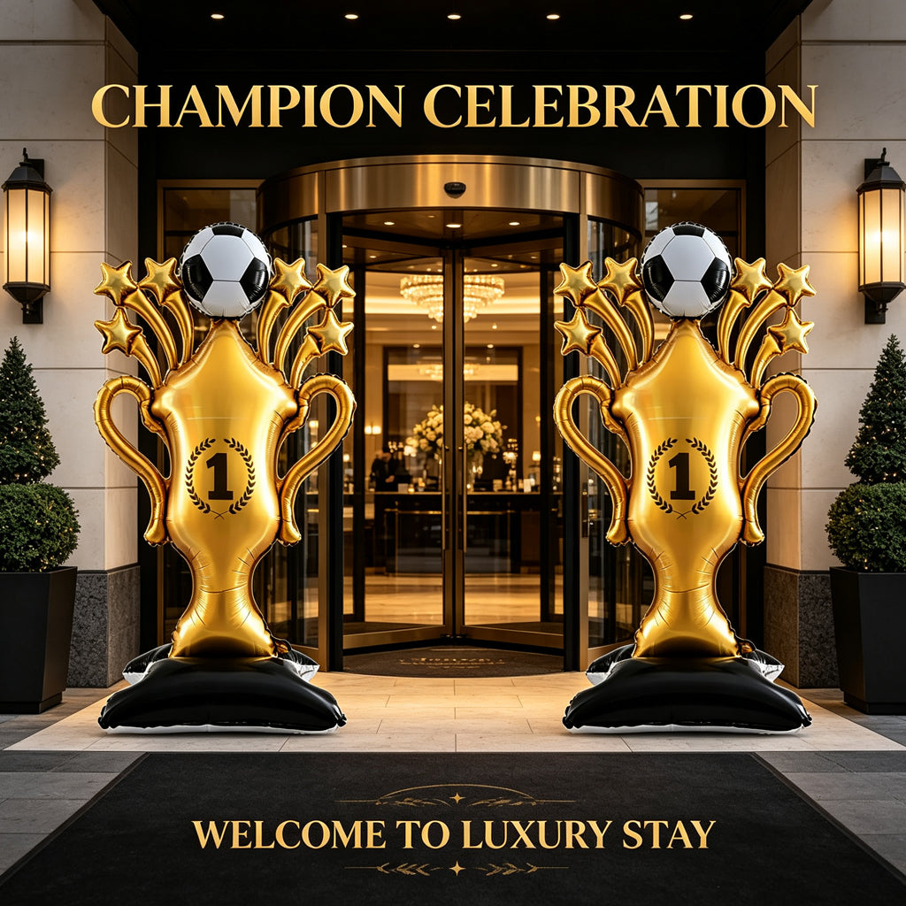 [SG Ready Stock] 2026 World Cup Soccer Foil Balloons | Football Mascot Trophy Balloon Set & 3D Singles | Party Decor