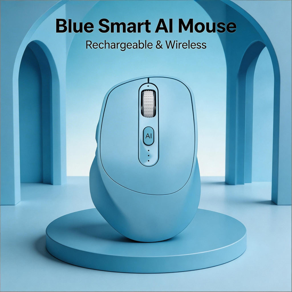 [SG Ready Stock] AI Smart Wireless Mouse | One-Click AI Assistant, Voice to Text, Translation | Silent Type-C Rechargeable Ergonomic Mouse