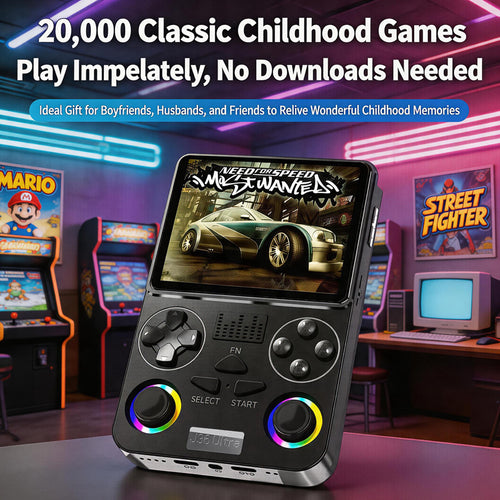 [Ready Stock] J36 Ultra Retro Handheld Game Console 3.5" Screen 20,000+ Games Portable Emulator Console 3000mAh Long Battery Life