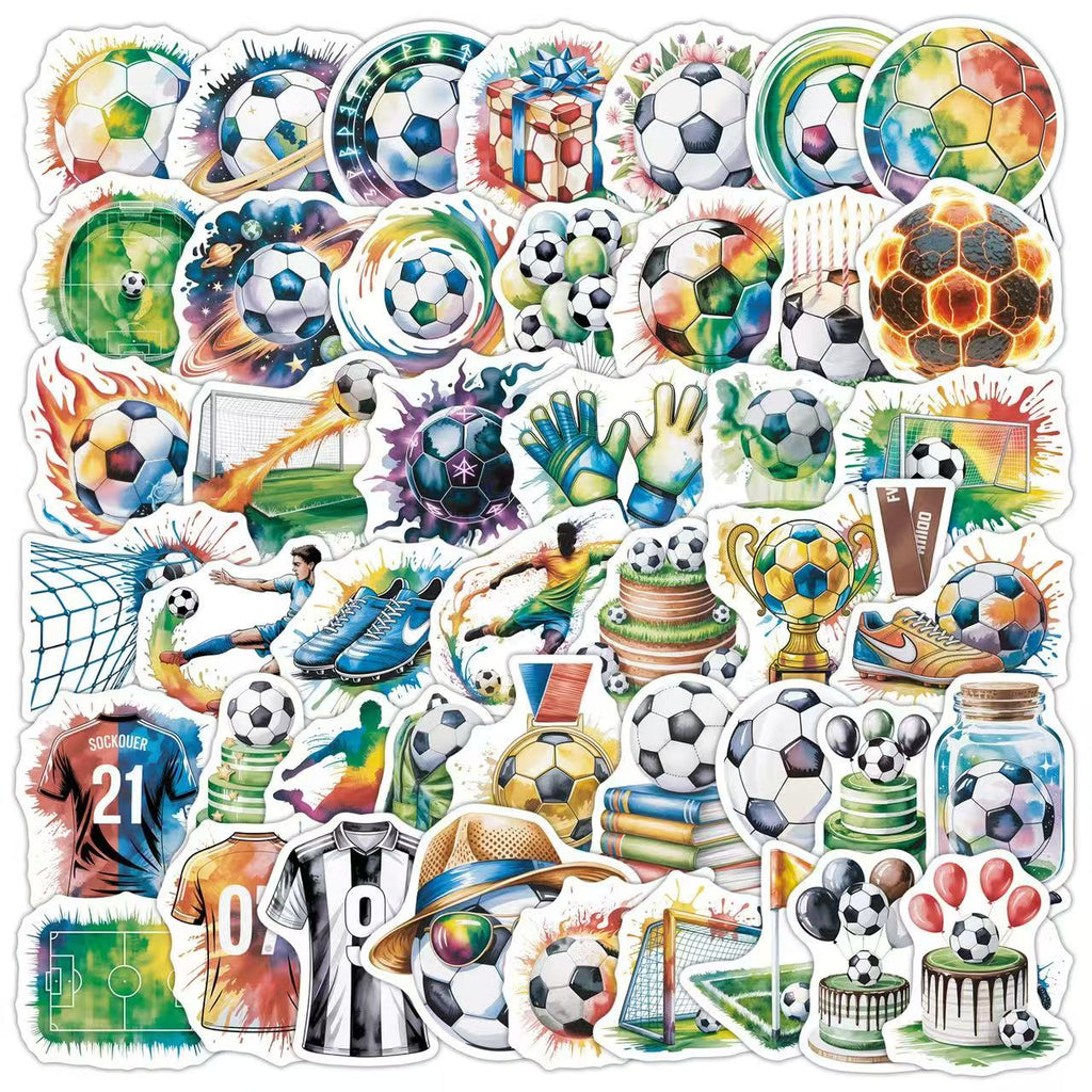 [SG Stock] 100/200Pcs Football Stickers Pack with Gift Box | Waterproof Soccer Vinyl Decals for Boys Kids Party Favors