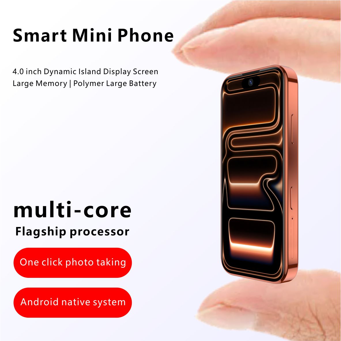 [Ready Stock] 4.0" Mini Smartphone Android Native System MediaTek Quad Core Dual SIM Small Mobile Phone Compact Backup Student Phone