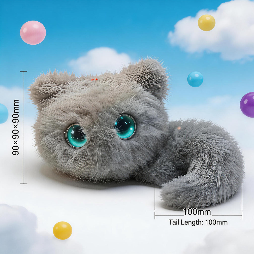 [SG Ready Stock] AI Smart Interactive Cat Plush Toy Chat 80+ Languages Voice Control Philosophy Companion Doll + FREE Gift