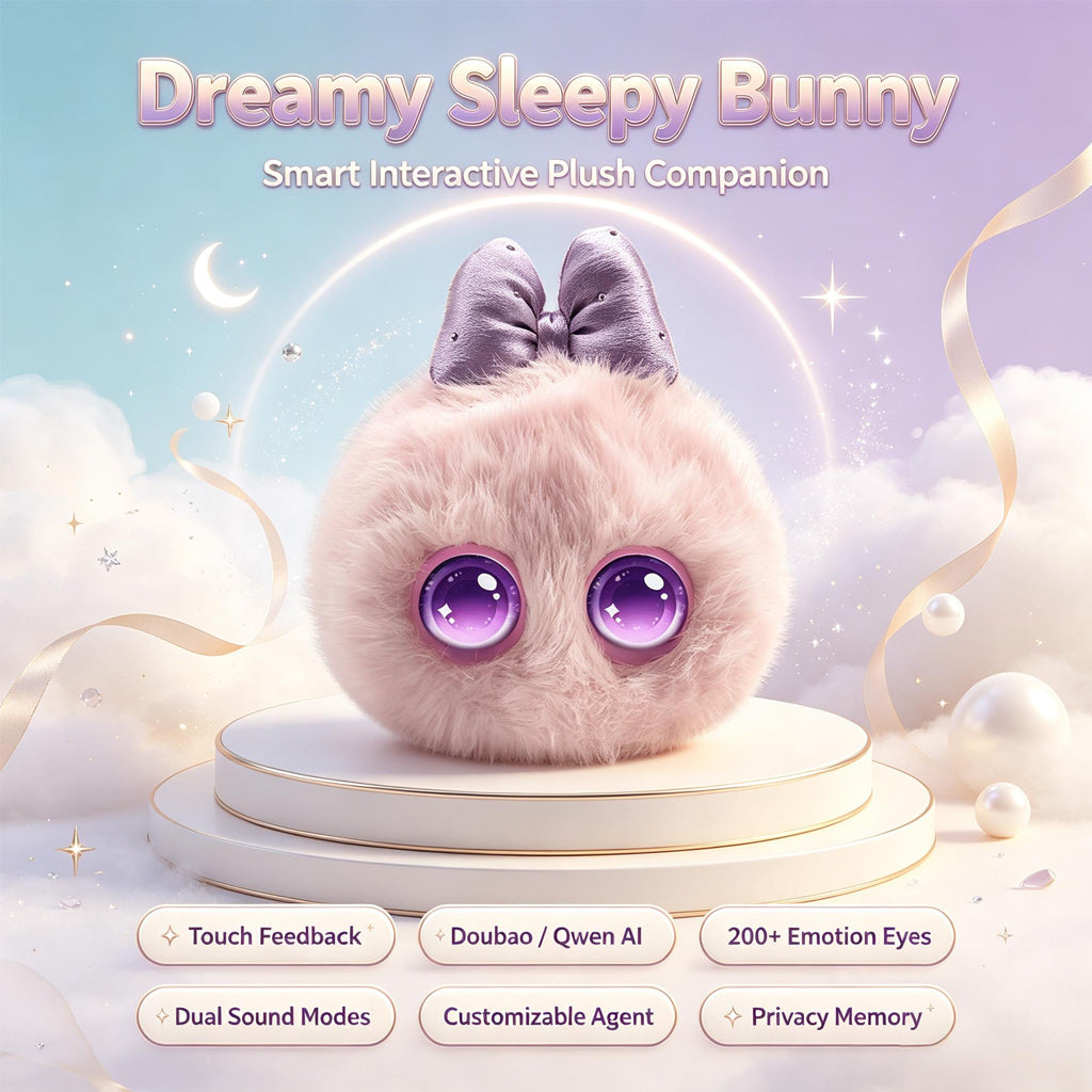 [SG Ready Stock] AI Smart Interactive Plush Companion | Dreamy Series Robot Toy with 200+ Emotional Eyes & Voice Chat