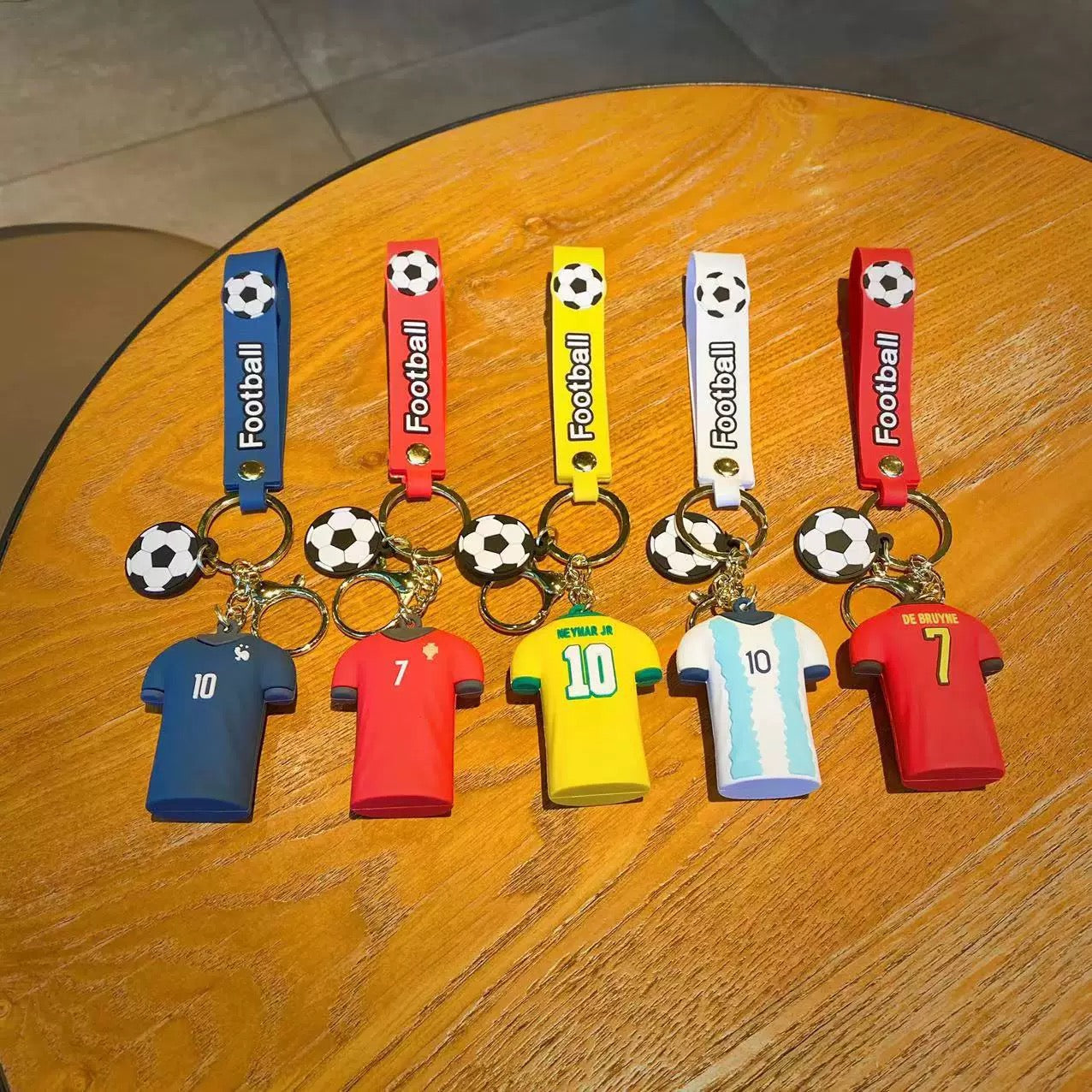 [Ready Stock] 3D Football Jersey Keychain World Cup Soccer Club Keyring Bag Charm Fan Gift Car Pendant Accessory