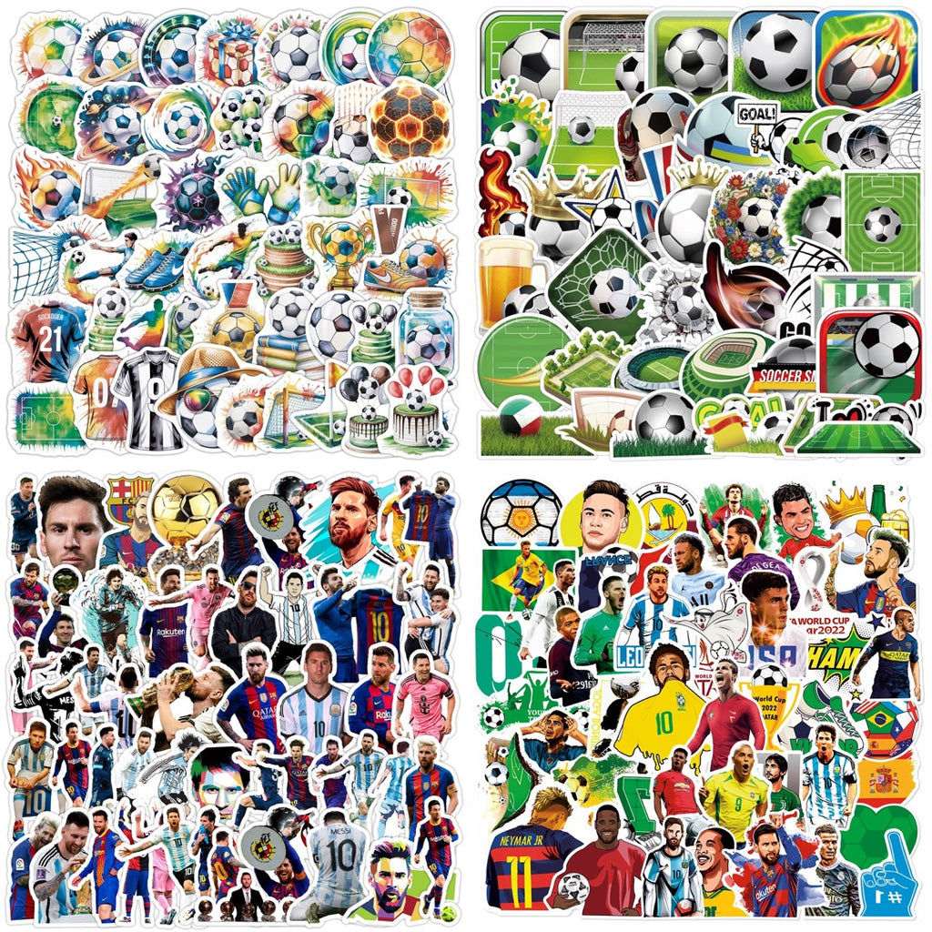 [SG Stock] 100/200Pcs Football Stickers Pack with Gift Box | Waterproof Soccer Vinyl Decals for Boys Kids Party Favors